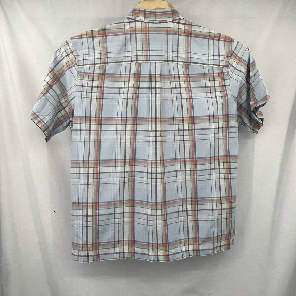 L.L. Bean Button Up Plaid Short Sleeve Shirt Size Large - Picture 5 of 5